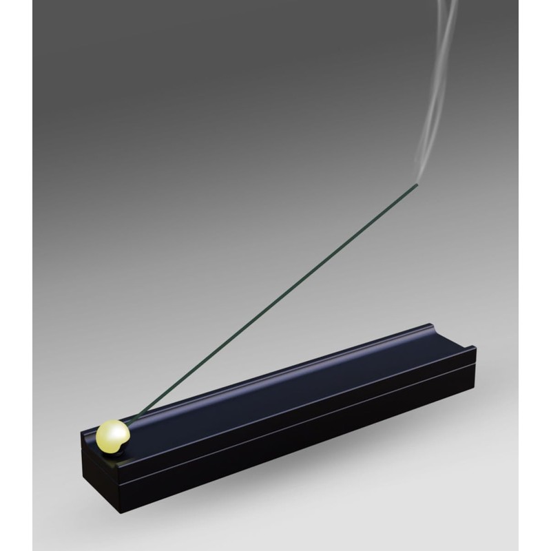Ikibumi Black Wooden Incense Stick Holder with Storage Box