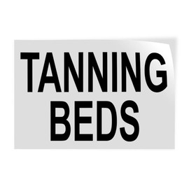 Decal Stickers Multiple Sizes Tanning Beds Black Industrial Vinyl Safety Sign Label Business 10x7Inches