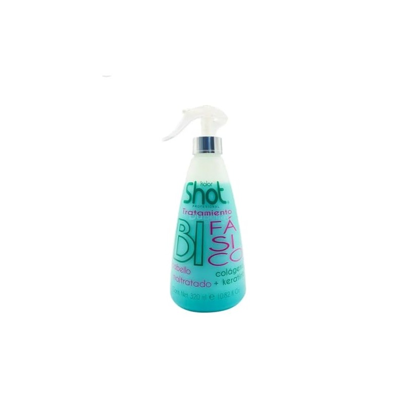 Kolor Shot Tratamiento Bifásico Profesional Colageno+Keratina, para cabello maltratado 320