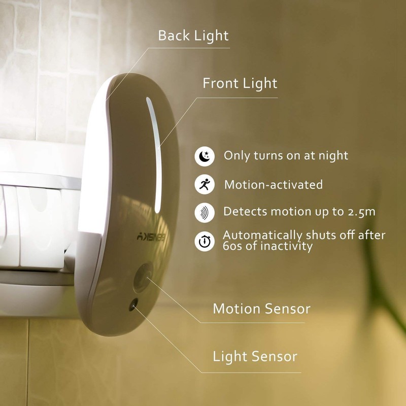 Sensky Motion Sensor Night Light Eye Friendly Front Low Light