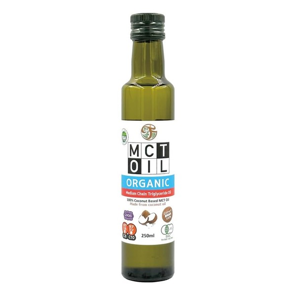 Organic MCT Oil, 8.5 fl oz (250 ml) (100% Coconut-Derived, Additive-Free), Organic JAS, EU, USDA Certified, Organic MCT Oil 8.5 fl oz (250 ml) x 1 Bottle