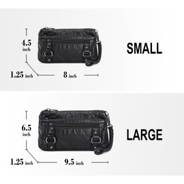 Haytijoe Treble Pockets Crossbody Purses for Women Small Shoulder Bag Cell Phone Purse Ladies Handbags(Brown Large)