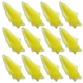 Hoerev® Small Pack of 12 (approx. 40cm x 40cm) Juggling(dance) Scarves ,Small Floaty Scarves For Small People,,Single Colours