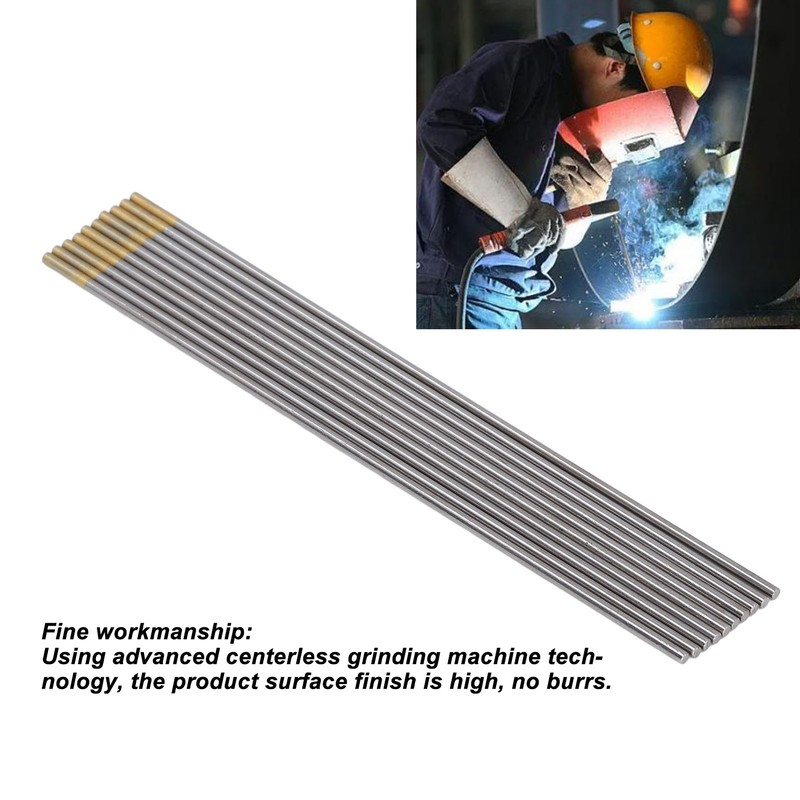 10Pcs TIG Welding Tungsten Electrode 3/32 X 6in Tungsten Needle