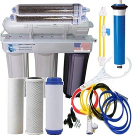 Fountainhead Water Systems RO/DI Aquariums/Reefs System 6 Stage Dual DI Cartridges Manual Valve 80 GPD.