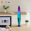 16 Inch Green Blue Purple Rainbow Glitter Lamp, 2 Bulbs,