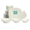 Gibson Home Brentwood 40-Piece Dinnerware Set – Square White Porcelain