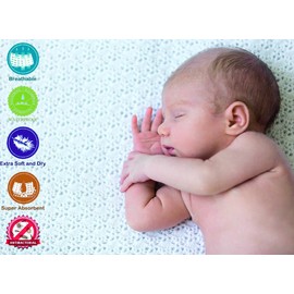 Ti TIN - Set of 2 Cotton Mattress Protectors for a Baby Crib, 35x75 cm | Terry Cloth, Waterproof, Breathable, Adjustable with Elastic Band, Anti-Bacterial, 2 Pieces