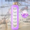 PROBTTL 32 Oz Borosilicate Glass Water Bottle with Time Marker