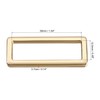 sourcing map Metal Rectangle Ring Buckles 39x12.5mm for Bags Belts