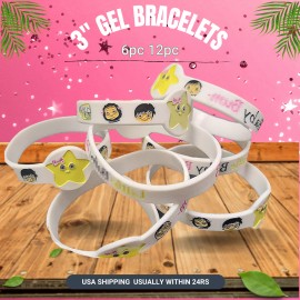 LANASPARTY LITTLE BABY BUM gift box birthday party supplies centerpiece decoration theme - 6pc Gel Bracelets