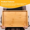 BEARDO DECOR Bamboo Svering Tray Rectangle Serving Tray with Handles