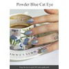 AutyaMee Semi Cured Gel Nail Strips (Powder Blue Cat Eye),