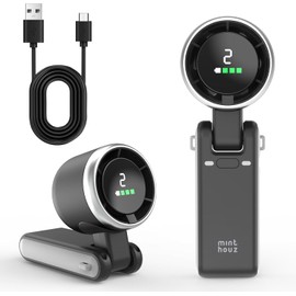 Portable Compact Handheld Fan, 3600mAh, USB Rechargeable Battery Operated, 5 Gears wind, Display Electricity & Speed in Real Time, Turbo Foldable Fans, Quiet Personal Fan for Travel, Home, Office