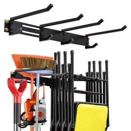 Gliretiky Folding Chair Hooks Wall Mounted Garage Storage Hooks Organising Garden Tool Rack Adjustable