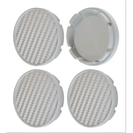 Born 1 Carbon 4 x 55 mm Hub Caps Wheel Caps (Carbon Grey)