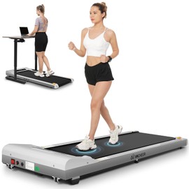 ANCHEER Under Desk Treadmill, 300lb Capacity, 2.5HP Portable 2 in 1 Walking Pad Treadmill with Remote, Compact Treadmills for Home Office Gym Desk Walking Running Machine with LED Display