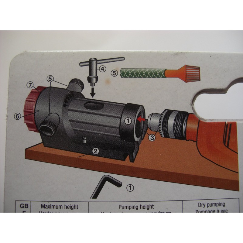 Pump, Drill Powered, 19 mm, 3/4 "