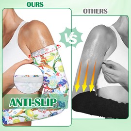 Mukum 4 Pairs Gardening Sleeves Arm Protection for Women with Thumb Hole Sun Sleeves Cooling Arm Sleeves for Women Men Outdoor