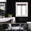 Black Hexagon Peel and Stick Backsplash,12" x 12" Self Adhesive