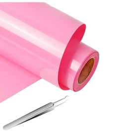 NCRGB Vinile Termoadesivo per Tessut,Pellicola per Plotter in Vinile a Trasferimento Termico,Facile da Tagliare e Sarchiare,Vinile Adesivo per T-Shirt (Rosa, 30.5×305 cm)