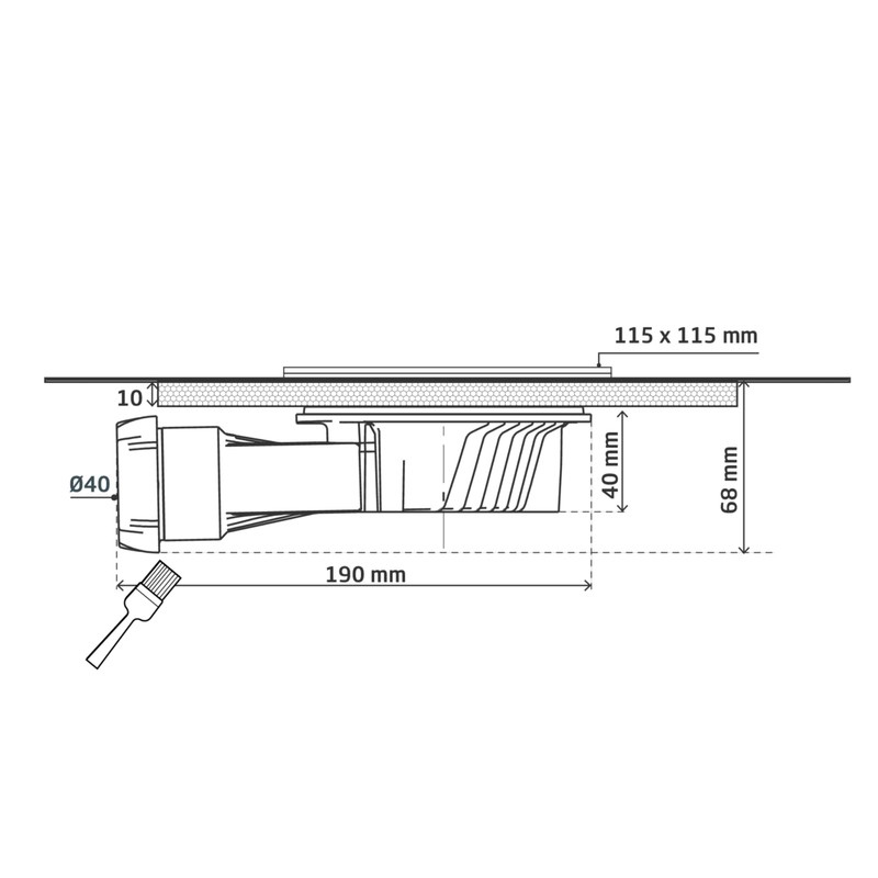Wirquin 30723966 - Piletta per chaper Slim extra piatta con