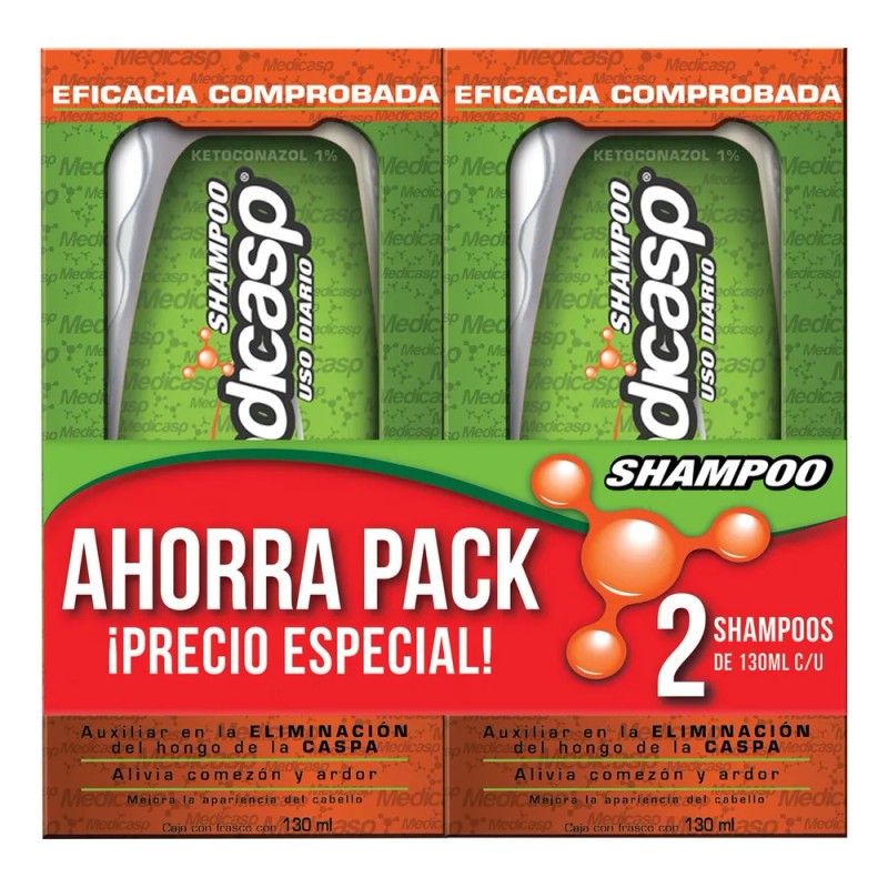 Pack x2 Shampoo Anti-Caspa 260ml Medicasp