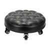PATIKIL Low Roller Seat Wheel Stool Chair PU Leather Short