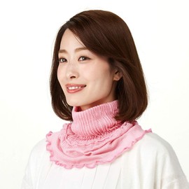 iMedia Silk Neck Cover, Neck Guard, Neck Warmer, Pink, Made in Japan, Unisex, Drying, Moisturizing, Sunshade, Cold Protection, Sleep, Pink