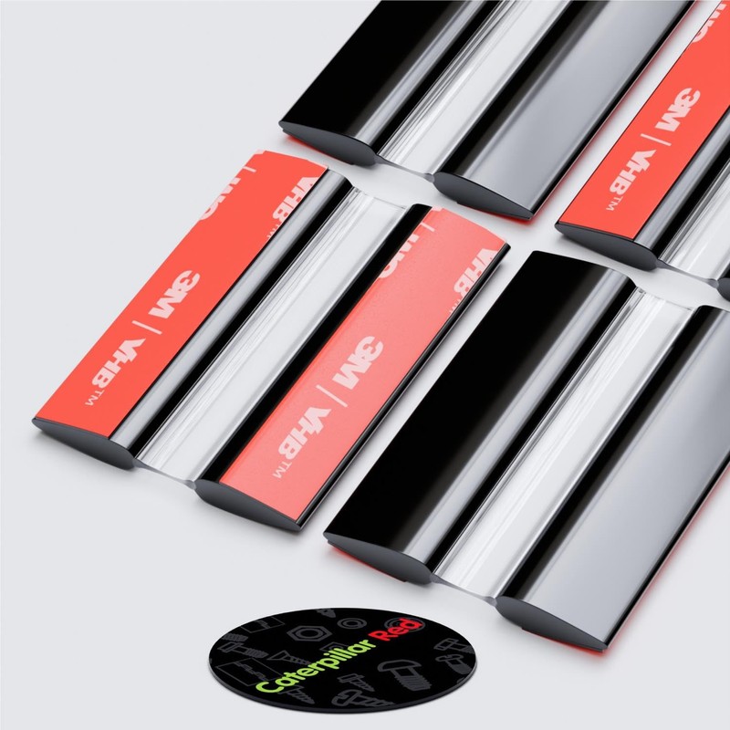 4X 50mm Black Flexible Hinges – No Glue Required. Low