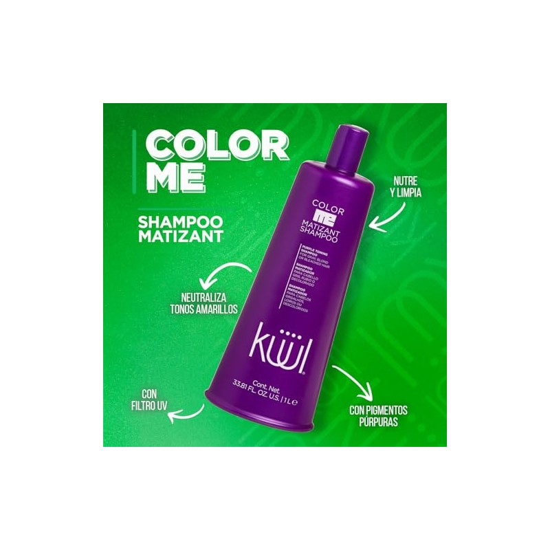 KÜÜL Color Me Shampoo Matizante Rubios Canos Brillo Protección UV