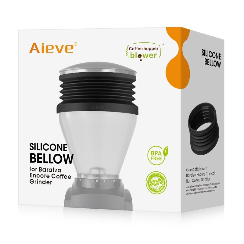 Aieve Silicone Coffee Hopper Bellow Compatible with Baratza Encore Grinder