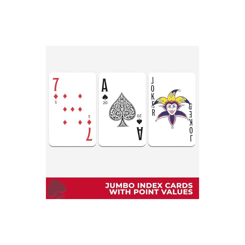 Naipes de Canasta de mano y pie, 6 barajas, índice