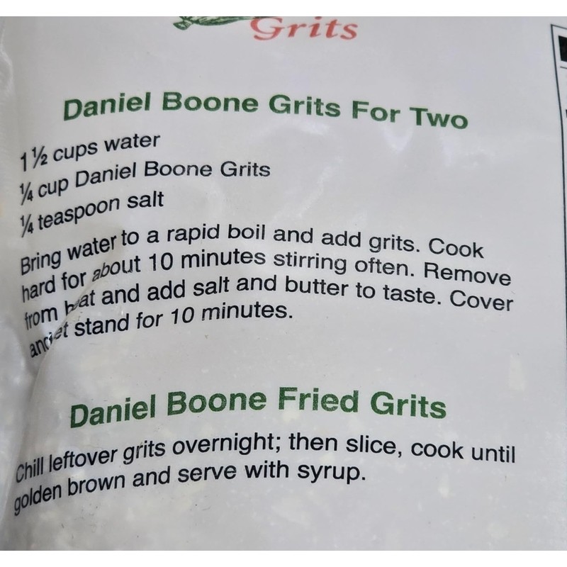 Daniel Boone Fresh Coarse Stone Ground White Corn Grits 2/2