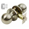 Dale Hardware Bala Door Passage Knobset with Adjustable Latch -Satin