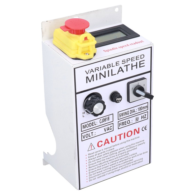 Lathe Control Box Speed Controller Assembly Switch Fuse for 0618‑3B