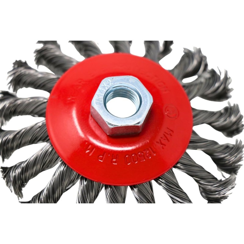 Twisted Wire Brush for Angle Grinder Flat 100 mm -