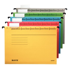 Leitz 19853035 teczki zawieszane Alpha , karton kolorowy, 5 sztuk, niebieski, Blau