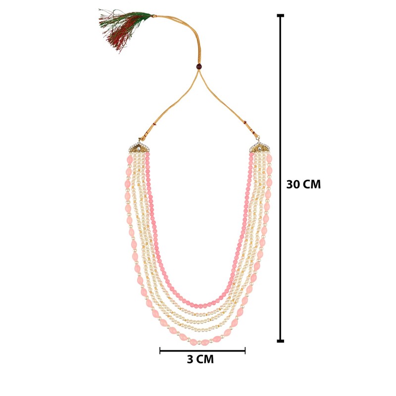 I Jewels Mens 5 Layered Gold Plated Indian Wedding Bollywood