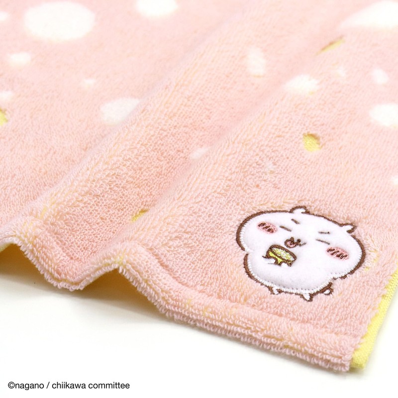 Chiikawa 41-1260080 Supa Towel Handkerchief, Pink, Approx. 9.8 x 9.8