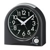 SEIKO Maris Non Ticking Desk/Alarm Clock, Black