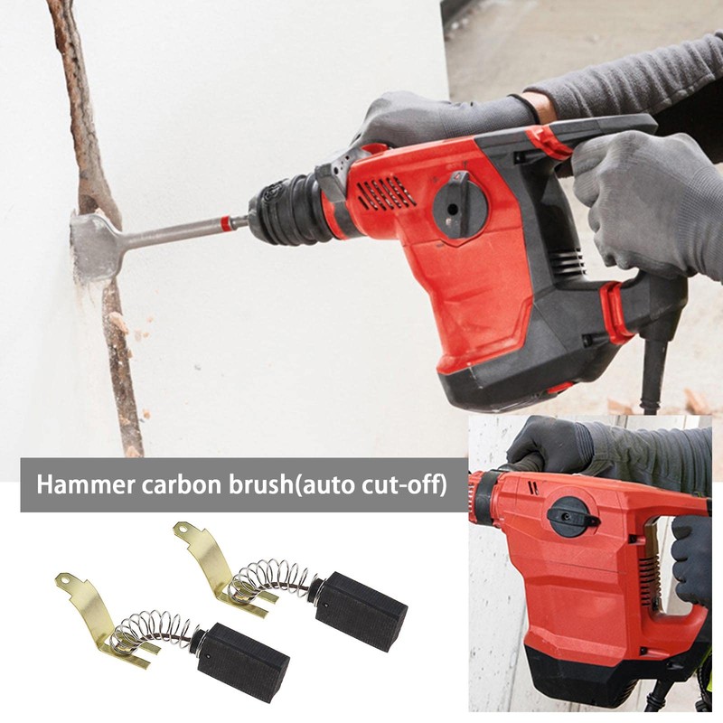 Micro Traders 2 Pairs Carbon Brushes Compatible with Hilti TE60