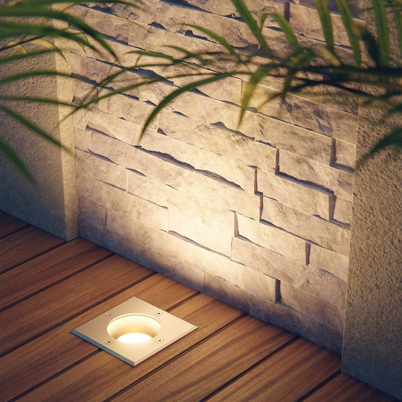 ledscom.de Reja Recessed Floor Spotlight for Outdoor Use Stainless Steel