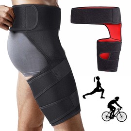 Soporte de Cadera y Ingle hombre y mujer, 116CM, Envoltura Compresión para Nervio Ciático, Soporte Muslo y Cadera Adecuado, para Alivio del Dolor de Ciática, Muslos Isquiotibiales y Cuádriceps