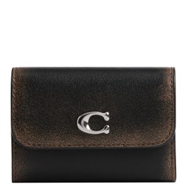 Coach Women's Essential Card Holder Wallet, LH/Black Brown