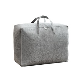 USHXVG 1 Piece Gray Storage Bag, Large Capacity Storage Bag, Foldable Storage Bag, Handbag Luggage Bag for Storing Clothes and Quilts