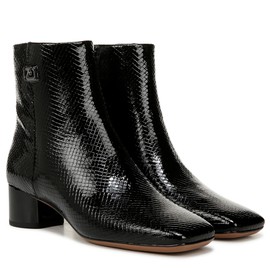 Franco Sarto Womens Noah Classic Ankle Boot Black Snake 8.5 M