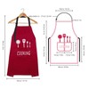 MengH-SHOP Apron Unisex Cooking Apron Waterproof Bib Apron with 2