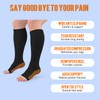 Plus Size Compression Socks Wide Calf 3 Pairs, Open-Toe Toeless