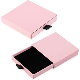 HywkingGrt 2Pcs Pink Square Jewelry Gift Boxes, Cardboard Jewelry Box with Lids Necklace Boxes for Jewelry Gift Small Gift Boxes Pendant Storage Case for Necklaces Bracelets Earrings